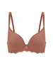 3D plunge bra - Coco brown