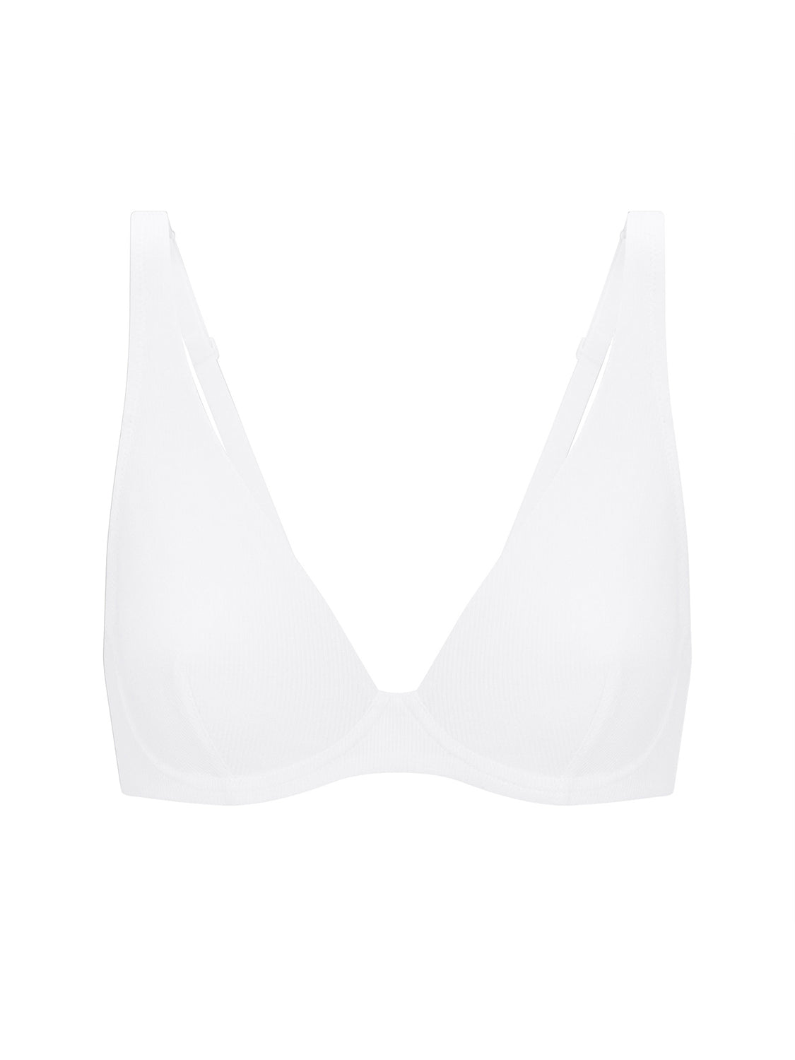 Eugenie Full Coverage Plunge - White