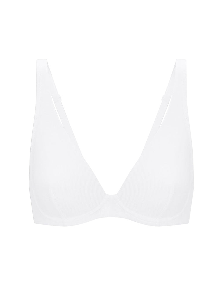 Eugenie Full Coverage Plunge - White