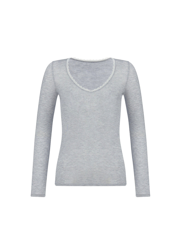 Long Sleeve Top - Light Grey