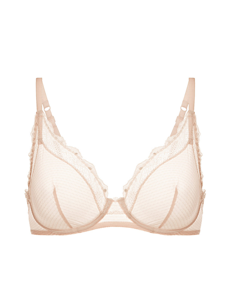Candide Underwire Plunge - Sakura Pink