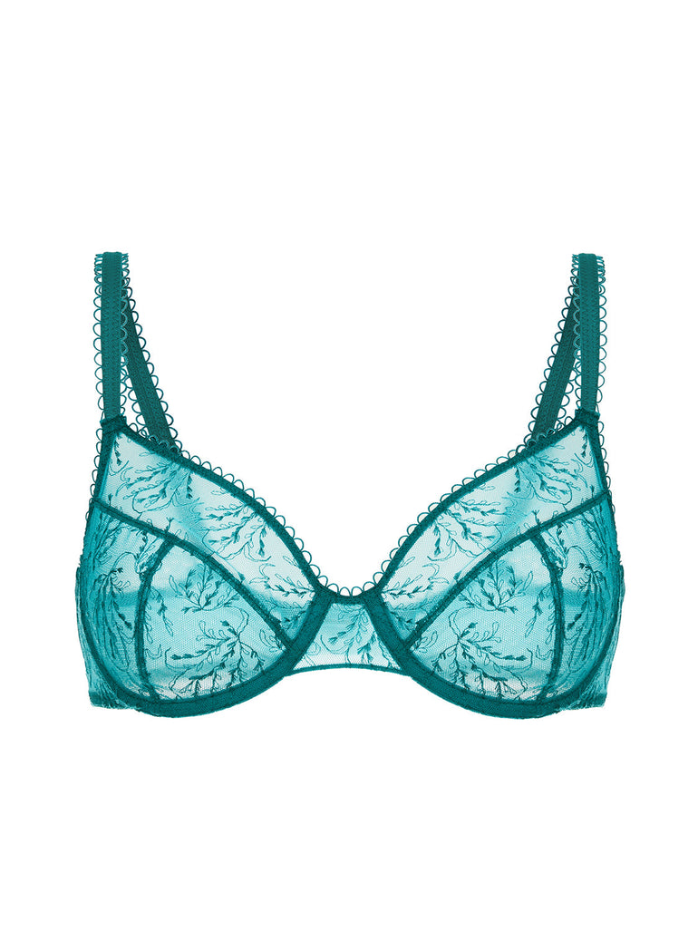 Full cup bra - Emerald green