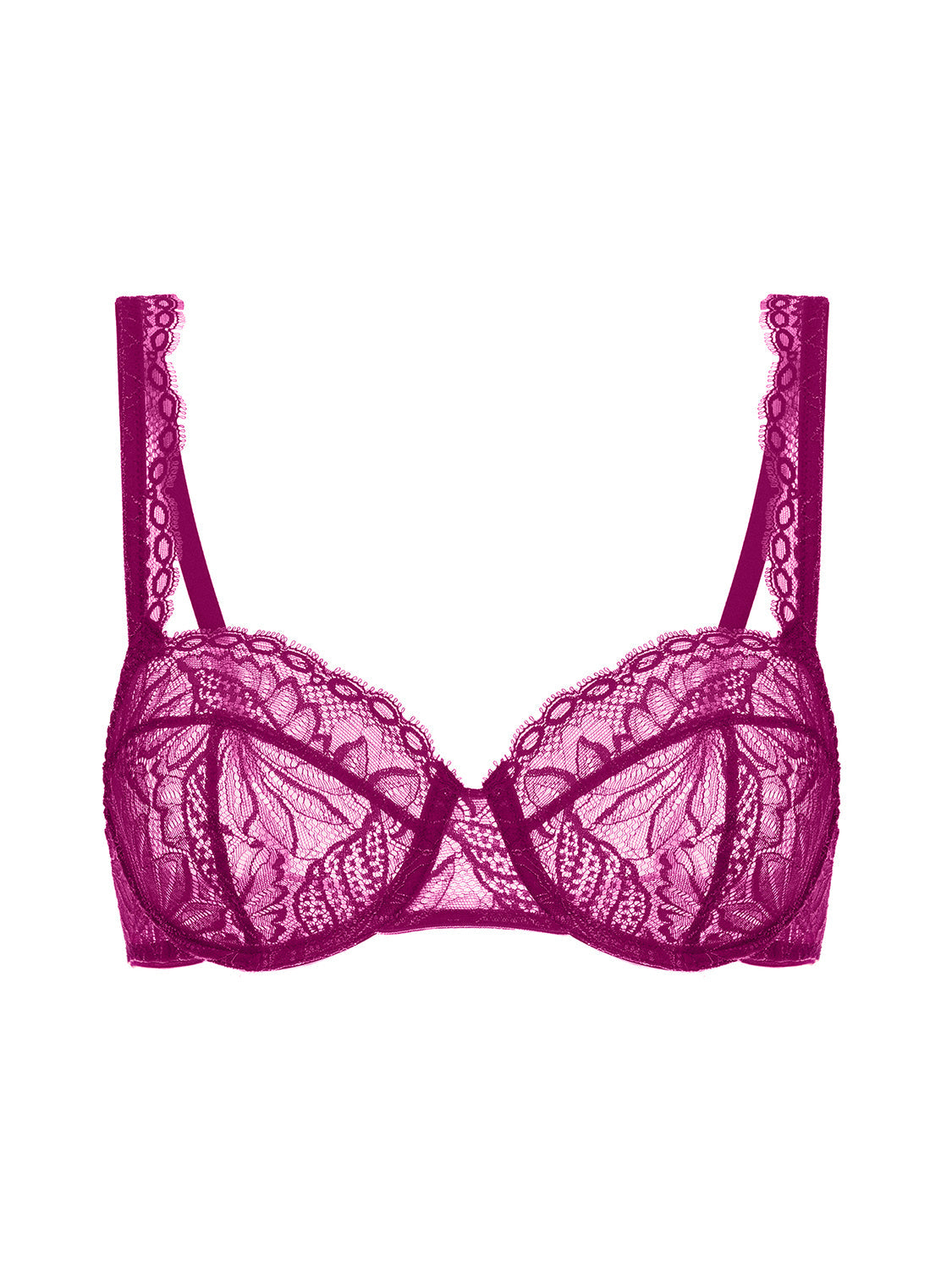 Exotica Sheer Demi - Raspberry