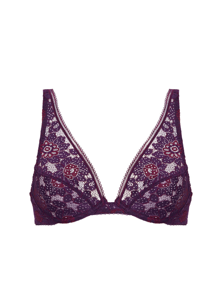 Underwired triangle bra - Euphoria Purple