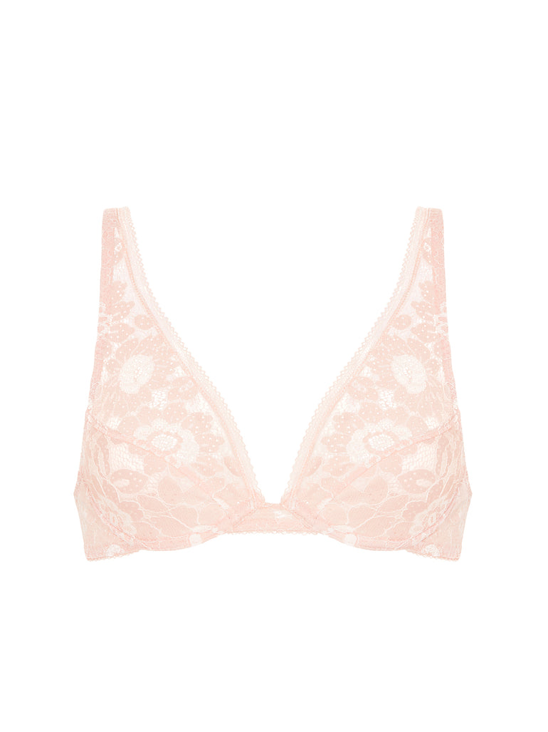 Underwired triangle bra - Ballet Pink