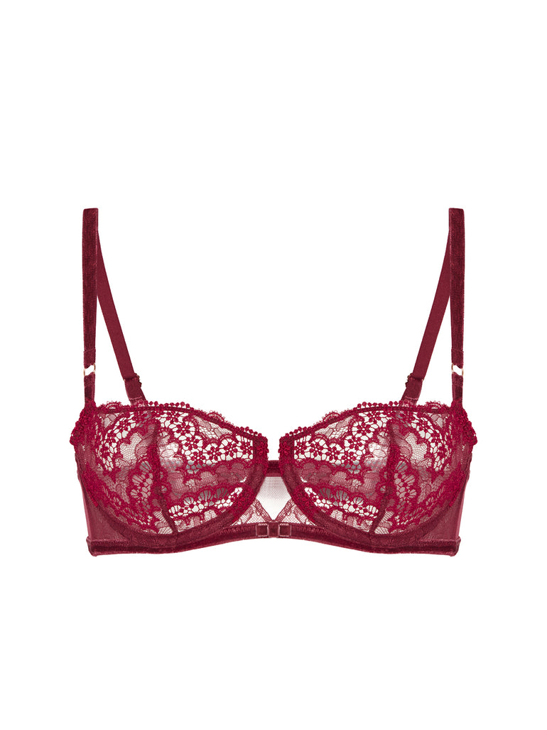 Half cup bra - Spinel Red