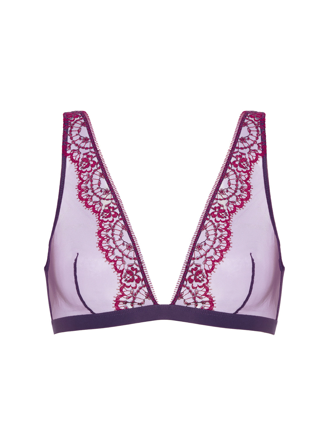 Soft cup triangle bra - Euphoria Purple