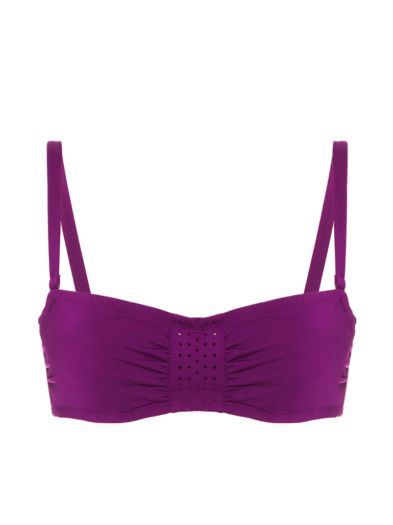 Underwired bandeau bikini top - Blackberry
