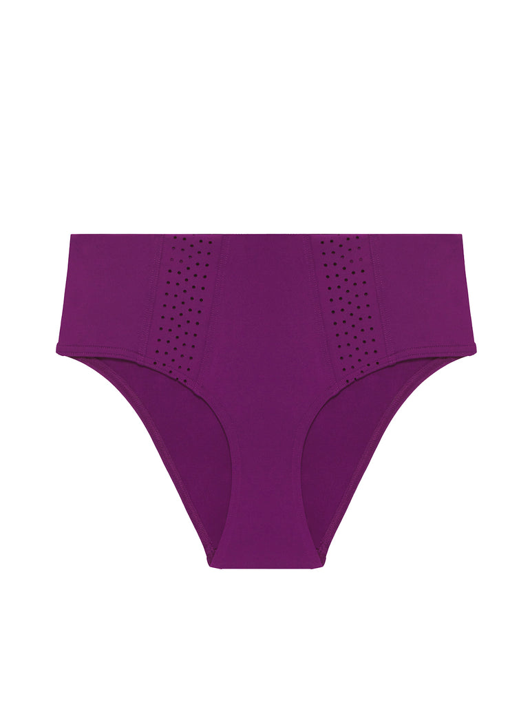 High-waist bikini brief - Blackberry