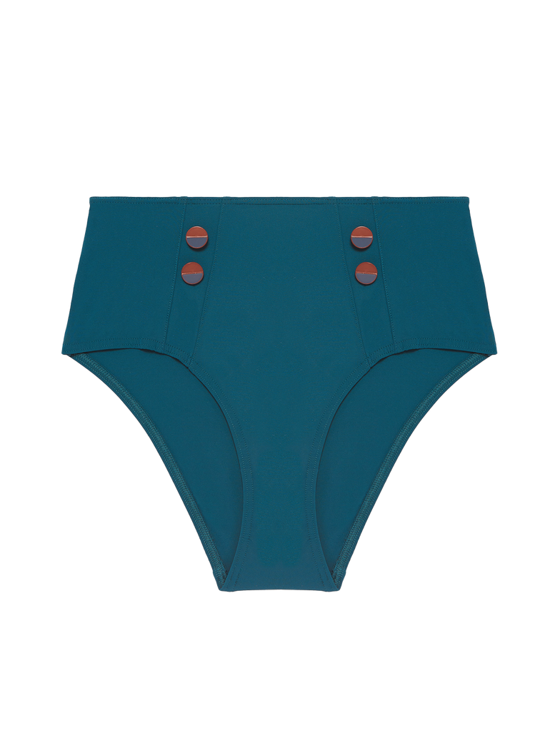 High-waist bikini brief - Mystery blue