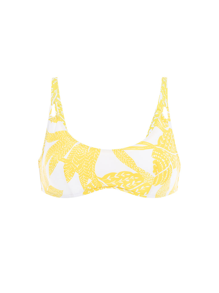 Underwired bralette - Plumeria Print
