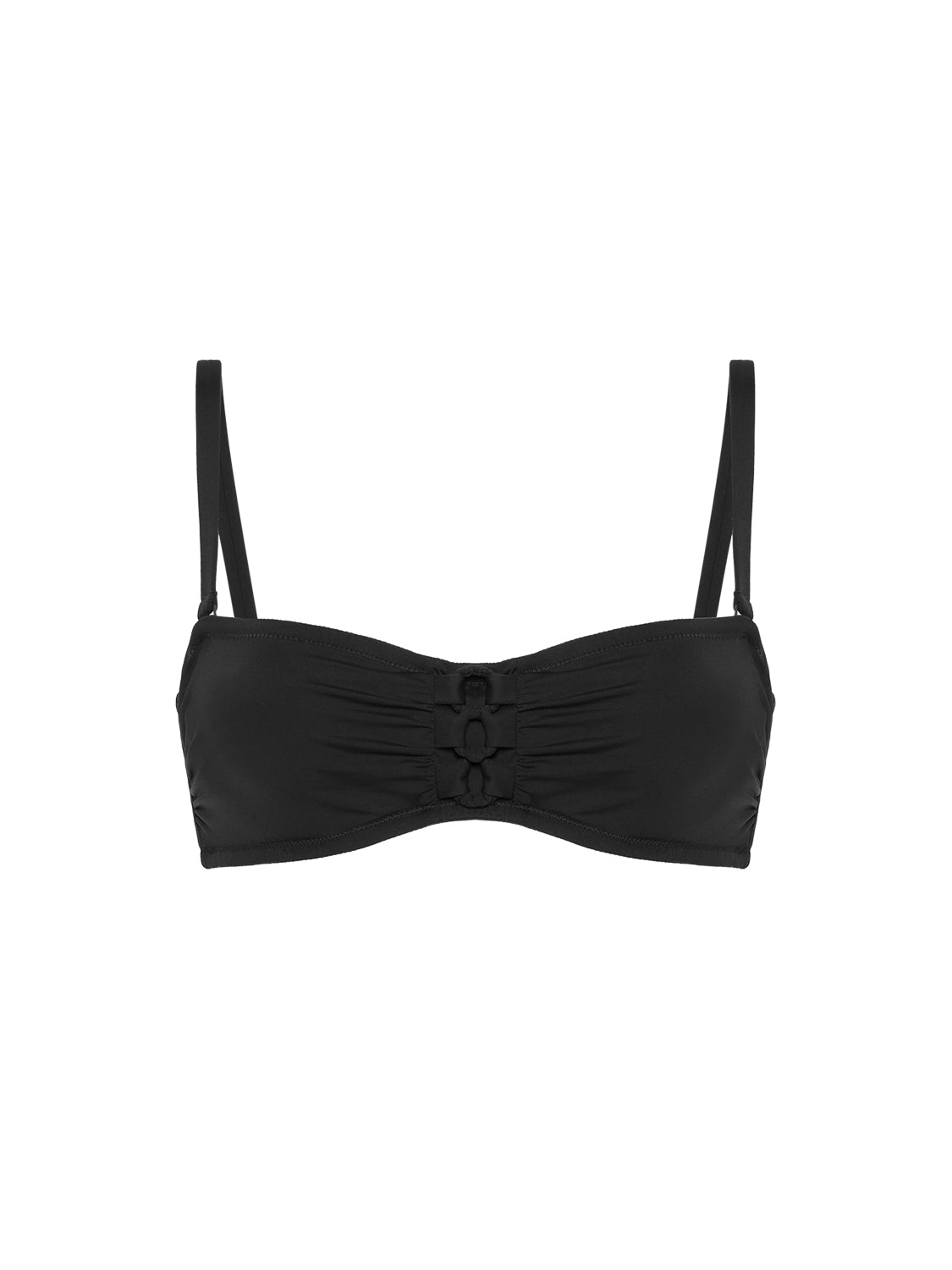 Underwired bandeau bikini top - Black