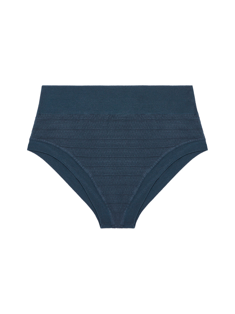 High-waist brief - Petrol blue