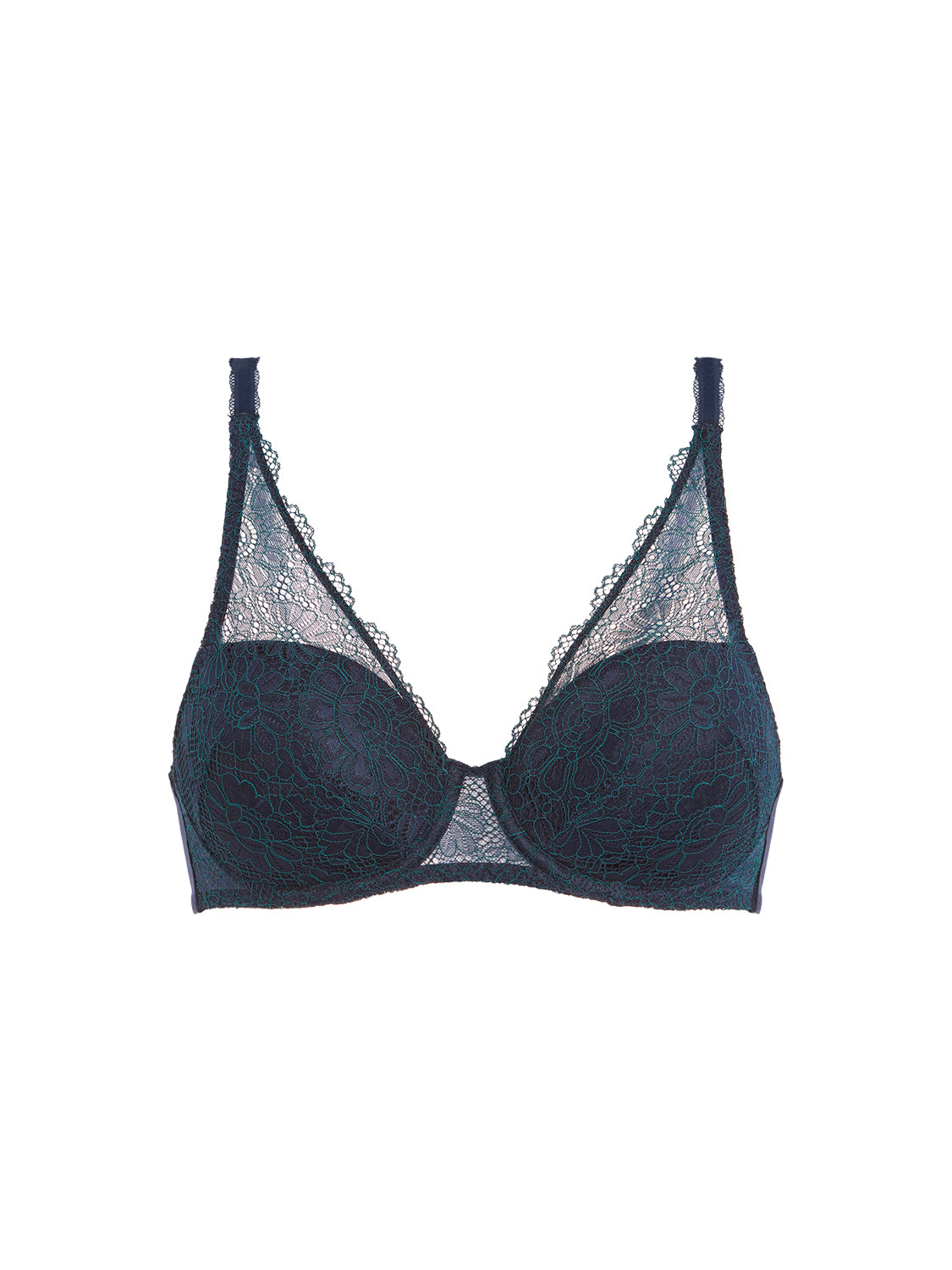 Squared neckline spacer bra - Sapphire
