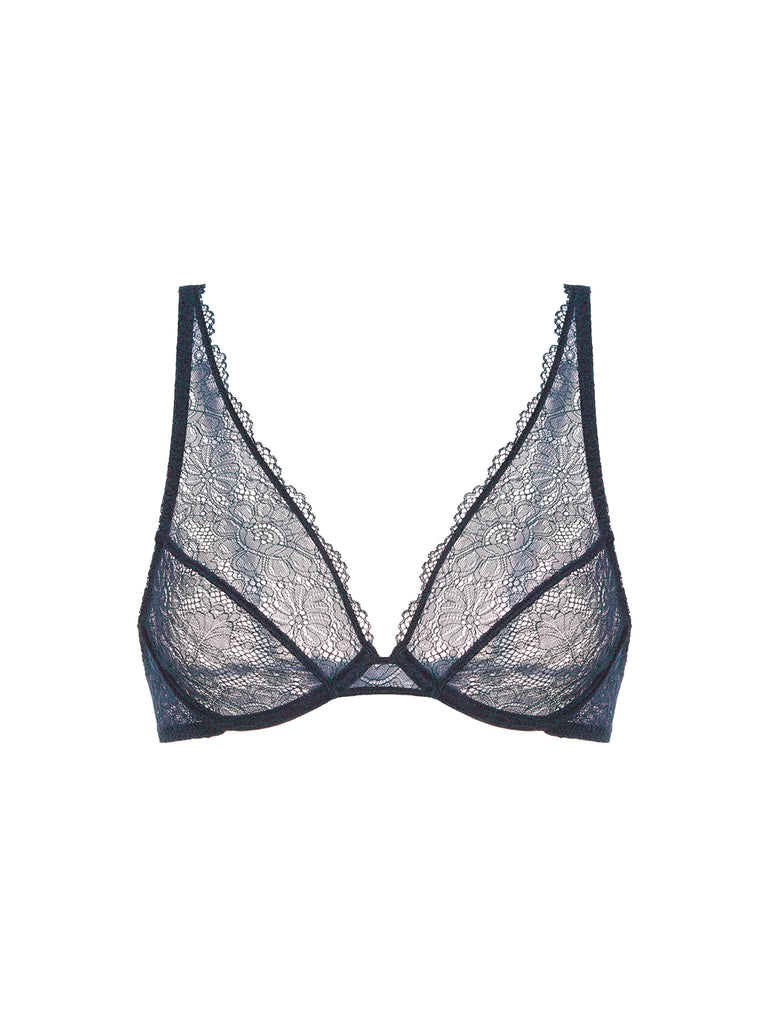 Underwired triangle bra - Sapphire