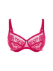 Squared neckline full cup bra - Cranberry