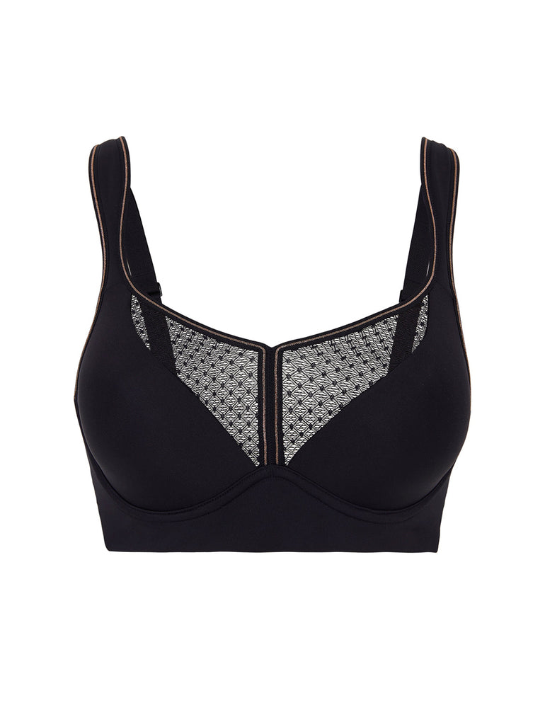 Harmony High Impact Sports Bra w/ Underwire - Black