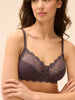 Structured wireless bra - Graphite Grey