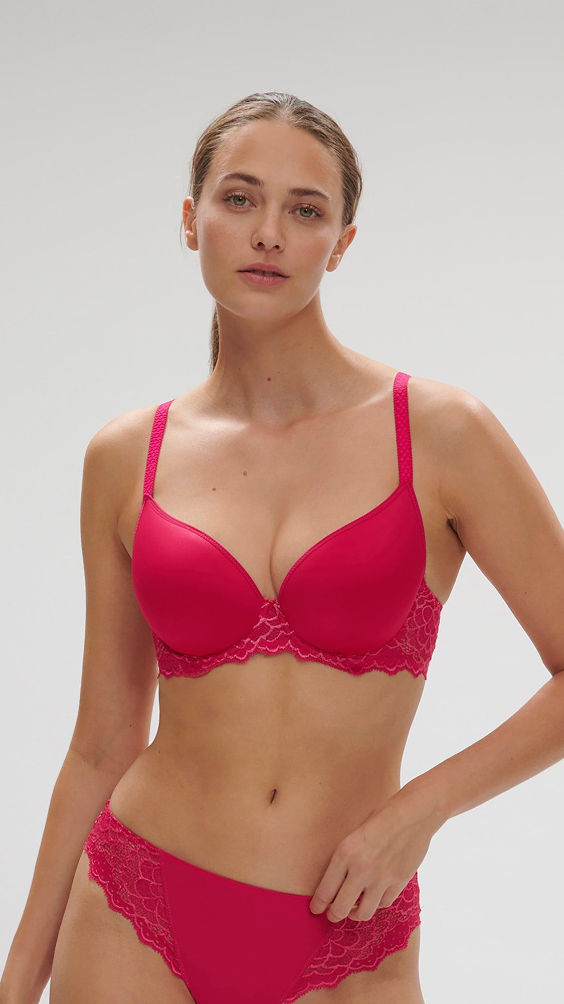 Spacer plunge bra - Teaberry Pink