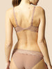 3D plunge bra - Coco brown