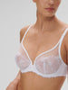 Plunging underwired bra - Cristal White
