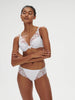 Plunging push-up bra - Cristal White