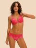 Plunging push-up bra - Fabulous Pink