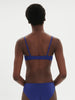 Plunging push-up bra - Electric blue