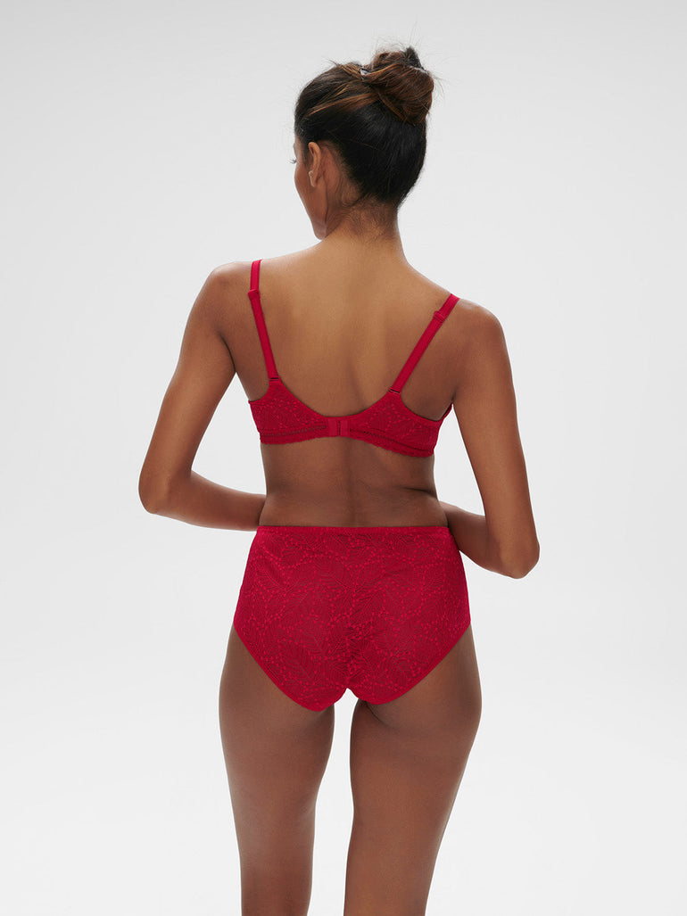 Spacer plunge bra - Ruby pink