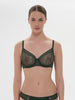 Plunging moulded underwired bra - Icon Green