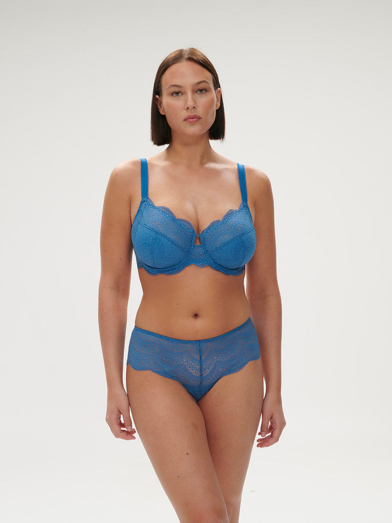 Full cup support bra - Myosotis Blue