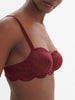 Half cup bra - Spinel Red