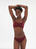 Half cup bra - Spinel Red