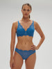 Squared neckline spacer bra - Myosotis Blue