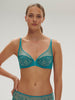 Plunging underwired bra - Atoll Blue