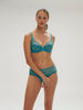 Plunging underwired bra - Atoll Blue