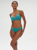 Squared neckline spacer bra - Atoll Blue