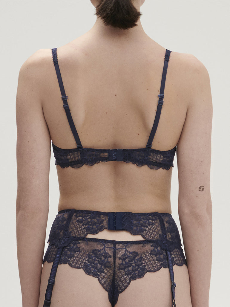 Reve Suspender Belt - Cosmic Blue