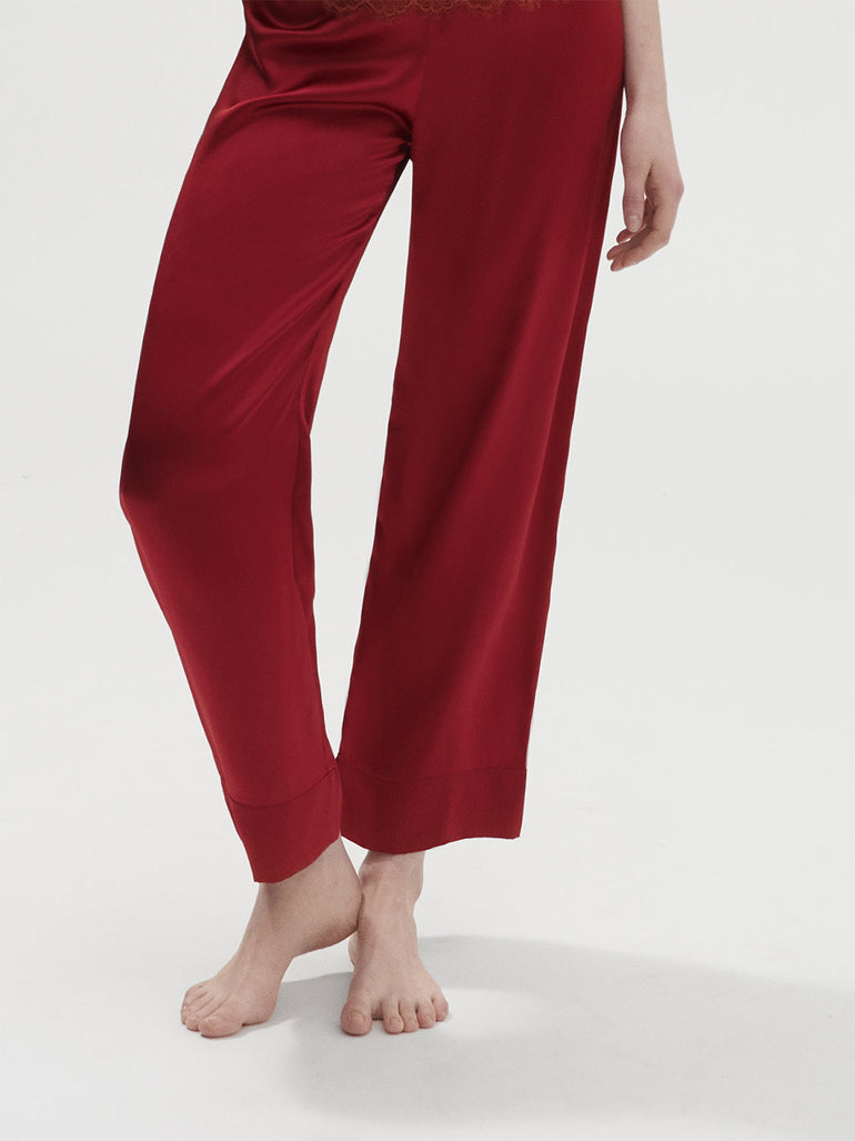 Dream Silk Pant - Tango Red