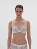 Full cup plunge bra - White