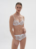 Full cup plunge bra - White