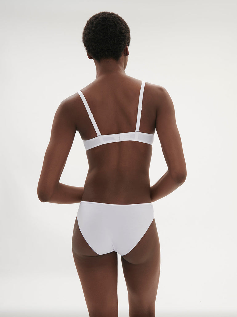 Triangle push-up bra - White