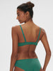 Plunging push-up bra - Garden Green