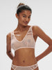 Soft cup triangle bra - Petal Powder