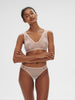 Soft cup triangle bra - Petal Powder
