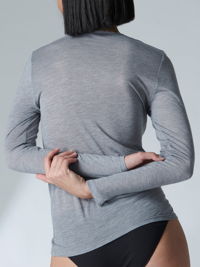 Long Sleeve Top - Light Grey