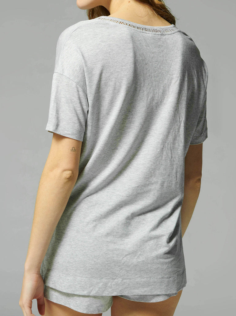 Brume Short Sleeve Top - Mineral Grey