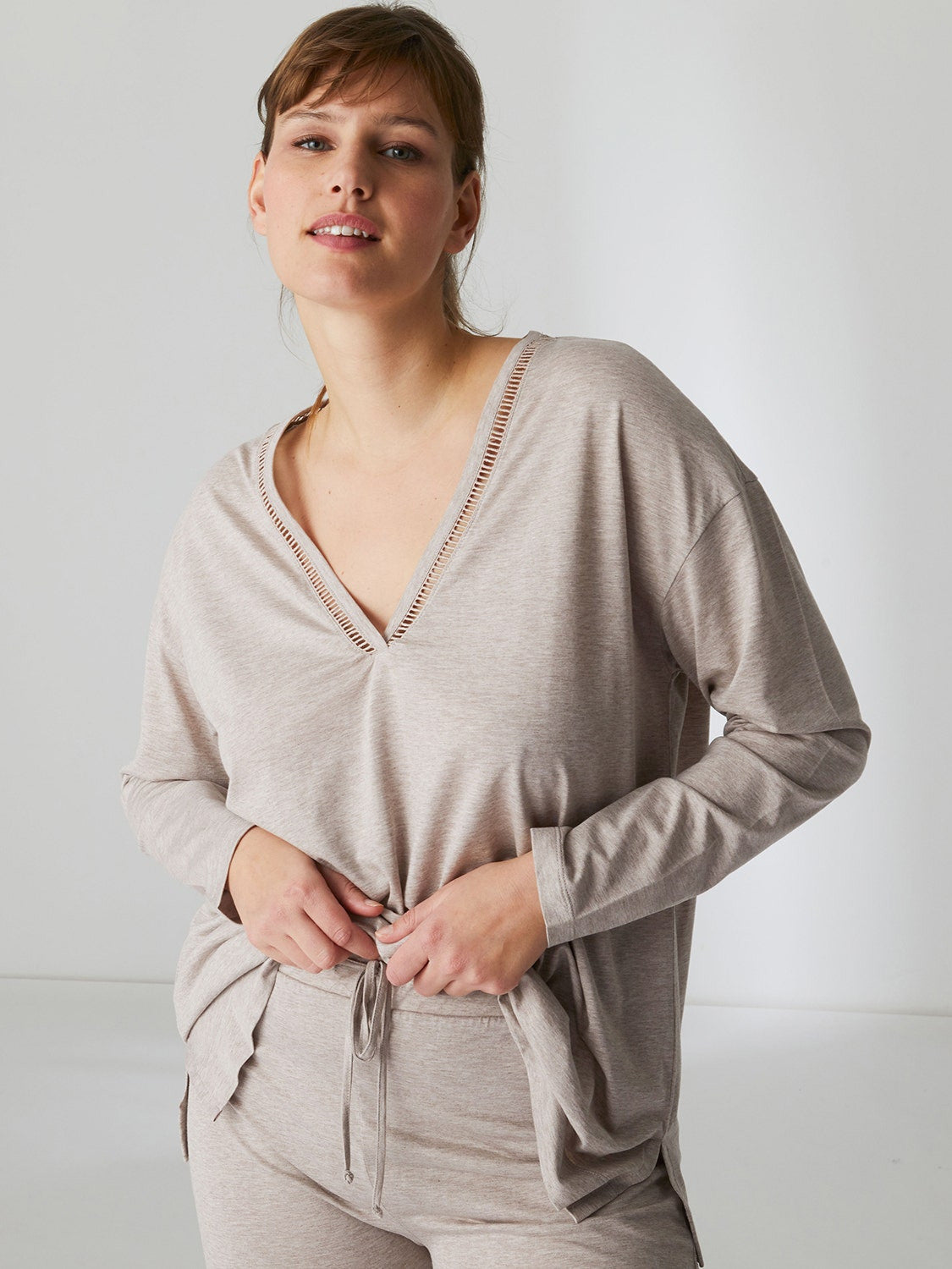 Long Sleeve Top - Soft Beige