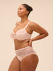 Full cup support bra - Petal Powder