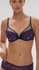 Plunging underwired bra - Midnight